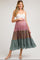 Mauve Floral Smocked Tiered A-Line Maternity Midi Skirt