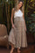 Olive Drawstring Tiered Maternity Maxi Skirt
