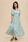 Green Floral Smocked Tiered Maxi Dress