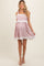 Black Floral Square Neck Shoulder Tie Lace Trim Maternity Dress