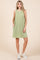 Sage Ribbed Sleeveless Pocketed Dress