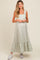 Light Olive Pinafore Cutout Tie Back Maternity Maxi Dress