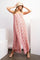 Coral Floral Striped Asymmetrical Jumpsuit