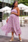 Lavender Floral Smocked Halter Flowy Maternity Maxi Dress