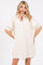 Cream Collared Button Down Shirt Dress