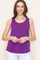 Purple Ribbed Sleeveless Top