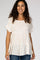 Ivory Floral Swiss Dot Tiered Top