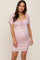 Mint Green Floral Smocked Tied Front Ruffle Short Sleeve Maternity Dress