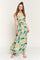 Sage Green Floral Maxi Dress