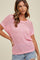 Pink Open Knit Top