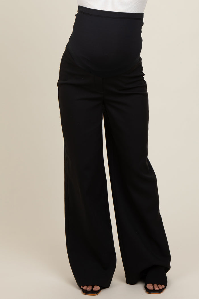 Black Basic Maternity Trousers
