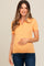 Peach Ribbed Scallop Trim Split V-Neck Short Sleeve Maternity Top