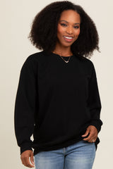 Black Drop Shoulder Sweatshirt