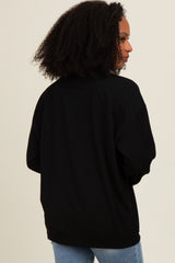 Black Drop Shoulder Sweatshirt