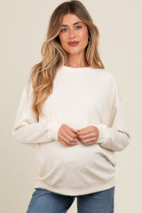 Ivory Drop Shoulder Maternity Sweatshirt