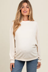 Ivory Drop Shoulder Maternity Sweatshirt