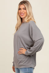 Grey Drop Shoulder Sweatshirt