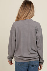 Grey Drop Shoulder Maternity Sweatshirt