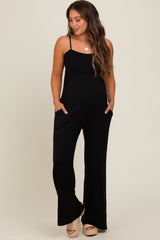 Black Wide Leg Maternity Jumpsuit