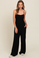 Black Wide Leg Maternity Jumpsuit