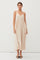 Beige Halter Midi Dress