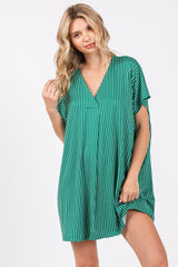 Green Striped Soft Knit Dress