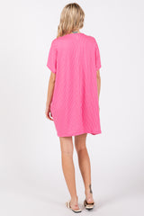 Fuchsia Striped Soft Knit Dress