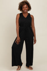 Black Racerback Wide Leg Jumpsuit