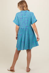 Jade Green Printed Front Tie Maternity Dress