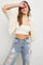 Ivory Collar Button Top