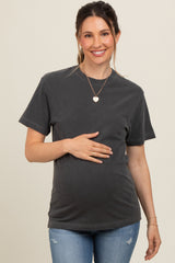 Charcoal Basic Maternity T-Shirt