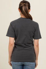 Charcoal Basic Maternity T-Shirt