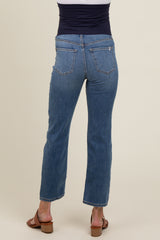 Blue Maternity Slim Straight Ankle Maternity Jeans