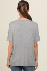 Heather Grey Relaxed Fit Maternity T-Shirt