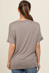 Taupe Relaxed Fit Maternity T-Shirt