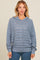 Blue Pointelle Knit Sweater