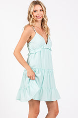 Mint Tiered Mini Dress