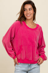 Fuchsia Hooded Sweatshirt