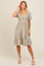 Light Olive Floral Smocked Dress