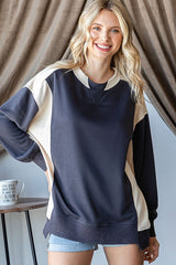 Charcoal Colorblock Maternity Sweatshirt