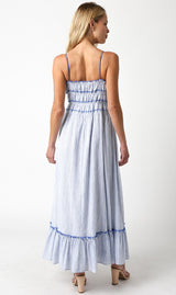 White Blue Maxi Dress