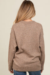 Mocha Basic Maternity Sweater