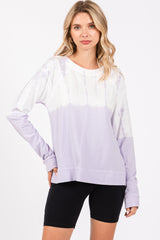 Lavender Tie Dye Maternity Long Sleeve Pullover