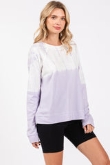 Lavender Tie Dye Long Sleeve Pullover