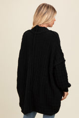 Black Chunky Knit Dolman Cardigan