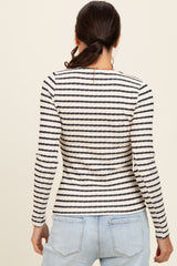 Black Striped Long Sleeve Top