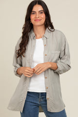 Light Grey Button Down Top