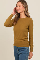 Olive Basic Soft Knit Sweater