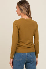 Olive Basic Soft Knit Sweater