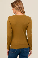 Olive Basic Soft Knit Maternity Sweater